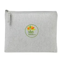 Recycled Cotton Zippered Pouch - AWARE - Light Grey