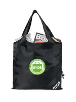 Latitudes Foldaway Shopper - Black