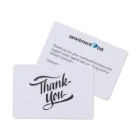 Thank You Greeting Card - White