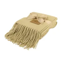 Everlasting Recycled Polyester Throw Blanket - Fawn Herringbone