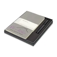 Moleskine Large Cahier and GO Pen Gift Set - Pebble Grey