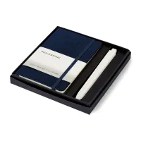 Moleskine Pocket Notebook and GO Pen Gift Set - Sapphire Blue