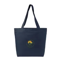 Recycled Cotton Shopper Tote with Interior Pocket - AWARE - Indigo Denim