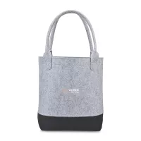 Out of the Woods® Felt Colorblock Tall Tote - Light Grey-Black