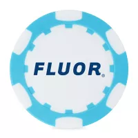 Ahead 2-Sided Poker Chip - Light Blue-White