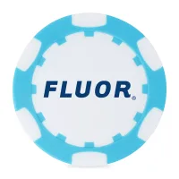 Ahead 2-Sided Poker Chip - Light Blue-White