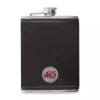 Ahead Leather Flask - Black