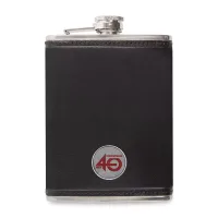 Ahead Leather Flask - Black