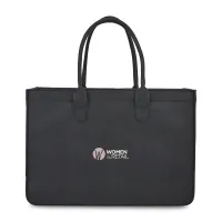 Out of the Woods Felt Shopper Tote - Black
