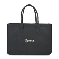 Out of the Woods Felt Shopper Tote - Black