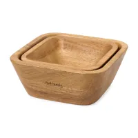 La Cuisine™ Nesting Snack Bowl Set - Wood