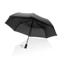 21" Impact AWARE? RPET 190T Mini Auto Open Umbrella - Black