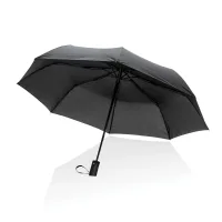 21" Impact AWARE? RPET 190T Mini Auto Open Umbrella - Black