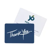 Deep Blue Thank You Greeting Card - White