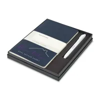 Moleskine Large Cahier and GO Pen Gift Set - Sapphire Blue