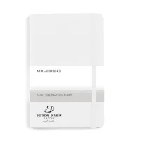 Moleskine Hard Cover Ruled Medium Notebook - White