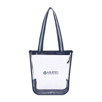 Sigma Clear Zippered Tote - Navy