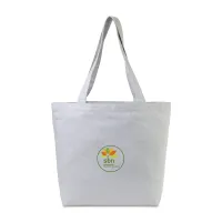 Recycled Cotton Shopper Tote with Interior Pocket - AWARE - Light Grey