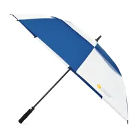 Elements 60" Recycled rPET Auto Open Dual Canopy Golf Umbrella - Royal-White
