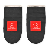 La Cuisine™ Recycled Cotton Oven Mitt Set - AWARE™ - Black