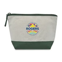 Canvas Zippered Pouch - Green