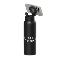 RINGO Pro Water Bottle with Magnetic Booster Ring - 24 Oz. - Black