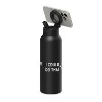 RINGO Pro Water Bottle with Magnetic Booster Ring - 24 Oz. - Black