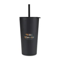 Aviana Rowan Recycled Straw Tumbler - 17 Oz. - Black