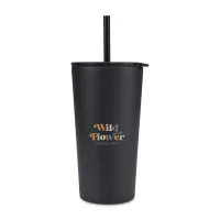 Aviana Rowan Recycled Straw Tumbler - 17 Oz. - Black