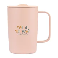 Aviana™ Rowan Recycled Stainless Steel Mug - 15 Oz. - Light Peach