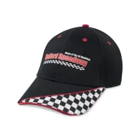 Merrimack Hat Co. Checkered Flag Race Hat - Black-White