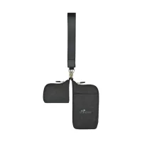 Well Studio Recycled Nylon Dual Pouch Lanyard - AWARE - Black