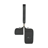 Well Studio Recycled Nylon Dual Pouch Lanyard - AWARE - Black