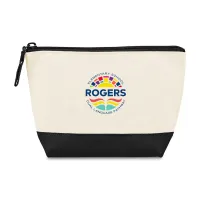 Canvas Zippered Pouch - Black