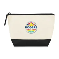 Canvas Zippered Pouch - Black