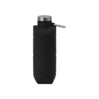 Clix Collapsible Silicone Bottle w/ Carabiner - 23 Oz. - Black