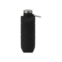 Clix Collapsible Silicone Bottle w/ Carabiner - 23 Oz. - Black