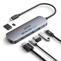 Anker USB-C Hub (7-in-1) - Pewter Silver