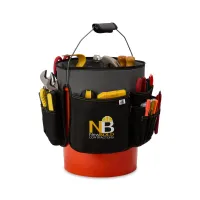 Heritage Supply Pro Recycled rPET 18-inch 5-Gallon Bucket Tool Organizer - Dark Grey