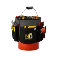 Heritage Supply Pro Recycled rPET 18-inch 5-Gallon Bucket Tool Organizer - Dark Grey