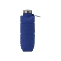Clix Collapsible Silicone Bottle w/ Carabiner - 23 Oz. - Royal Blue