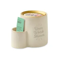 Modern Sprout Ember Earth Candle + Planter - Stone- Pollination