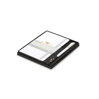 Moleskine Large Notebook, GO Pen, and Mini Notebook Charm Gift Set - White-Black