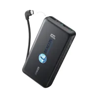 Anker Zolo Power Bank (20K, 22.5W, Built-In USB-C Cable) - Black
