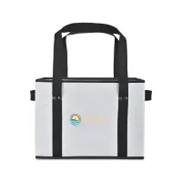 Recycled Non-Woven Collapsible Box Tote - White