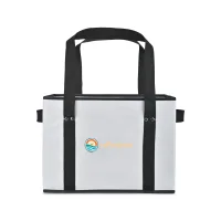 Recycled Non-Woven Collapsible Box Tote - White