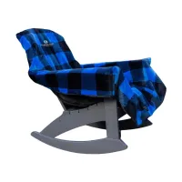 City Bonfires The Chair Blanket - Blue Plaid