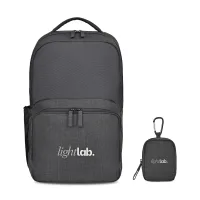 Fletcher Recycled rPET Laptop Backpack & Mini Pouch Bag Charm Set - Black Sand