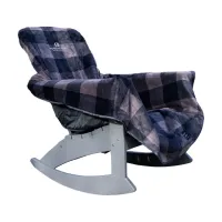 City Bonfires The Chair Blanket - Grey Plaid