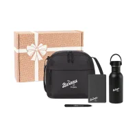 Ready to Go Lunch Cooler & Water Bottle Onboarding Gift Set - Black